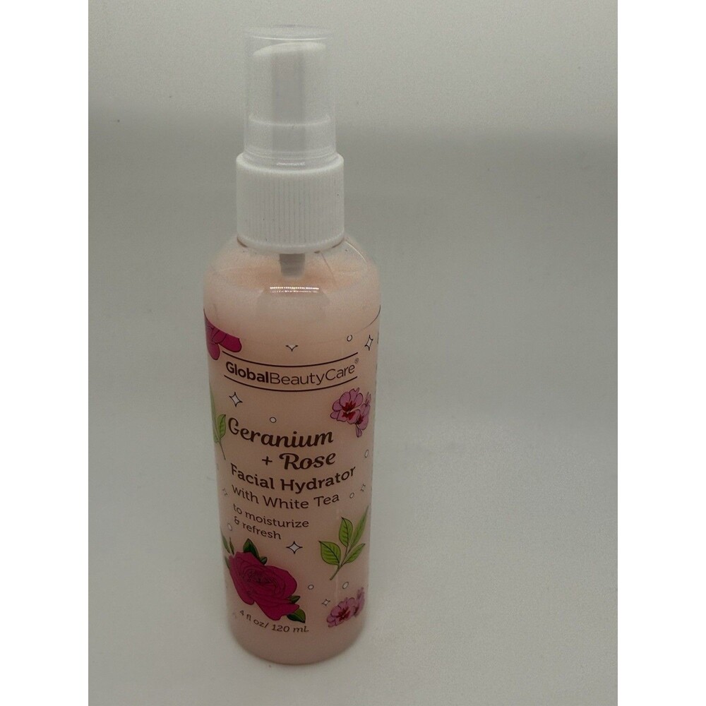 Global Beauty Care Geranium + Rose Facial Hydrator 4‎ Floz With White Tea New